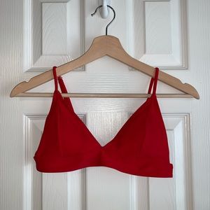 zaful red padded bikini top